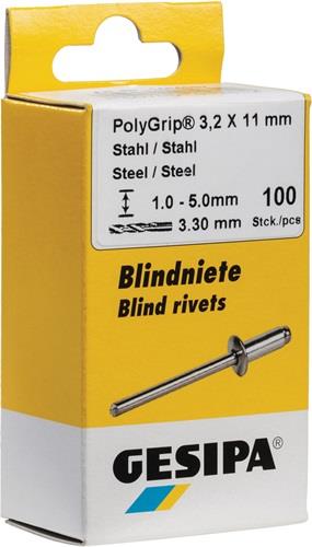 GESIPA Blindniet PolyGrip® Nietschaft d x l 3,2 x 11 mm - 1464886