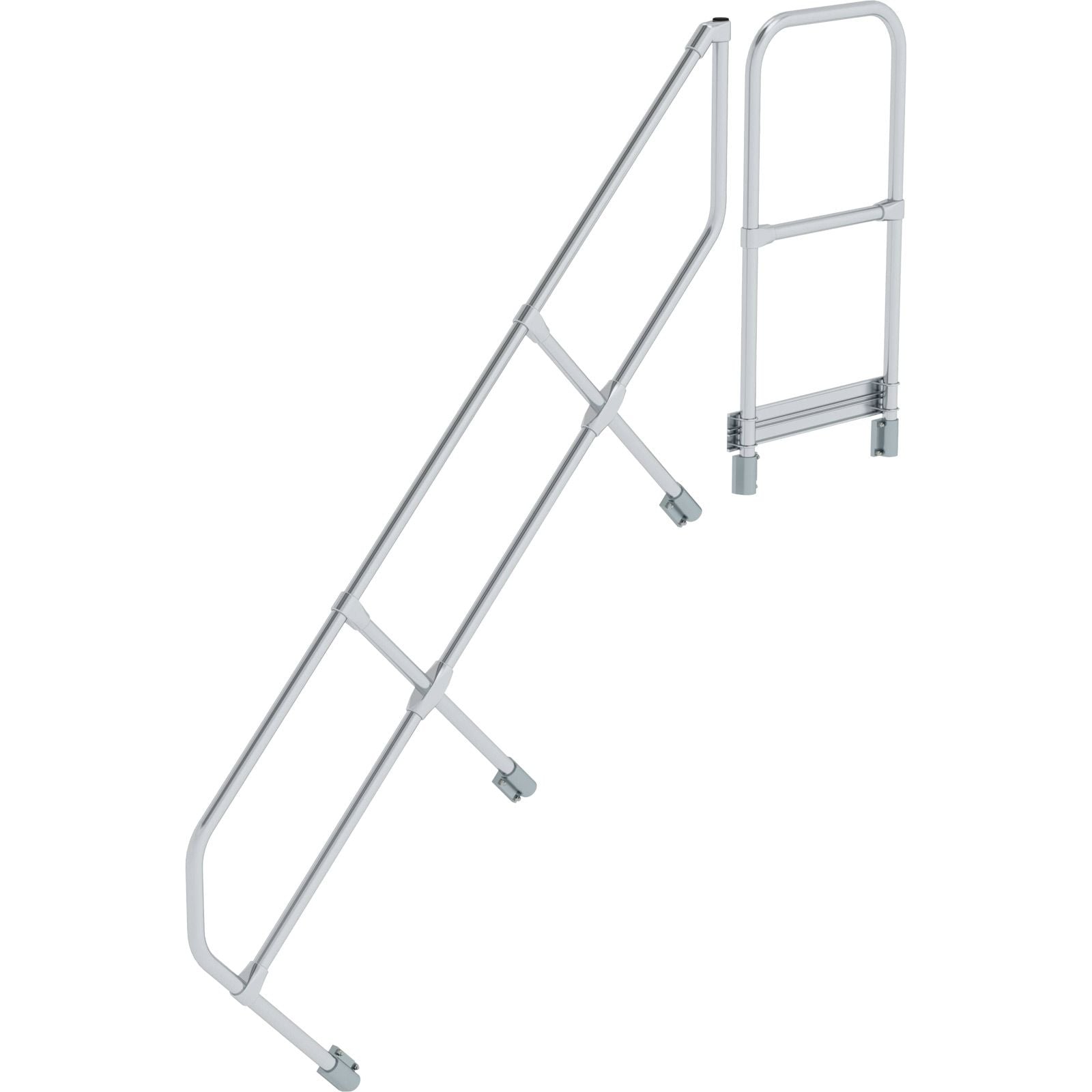 Günzburger Steigtechnik zweiter Handlauf für Treppe mit Plattform 45° mit 7 Stufen - 600507