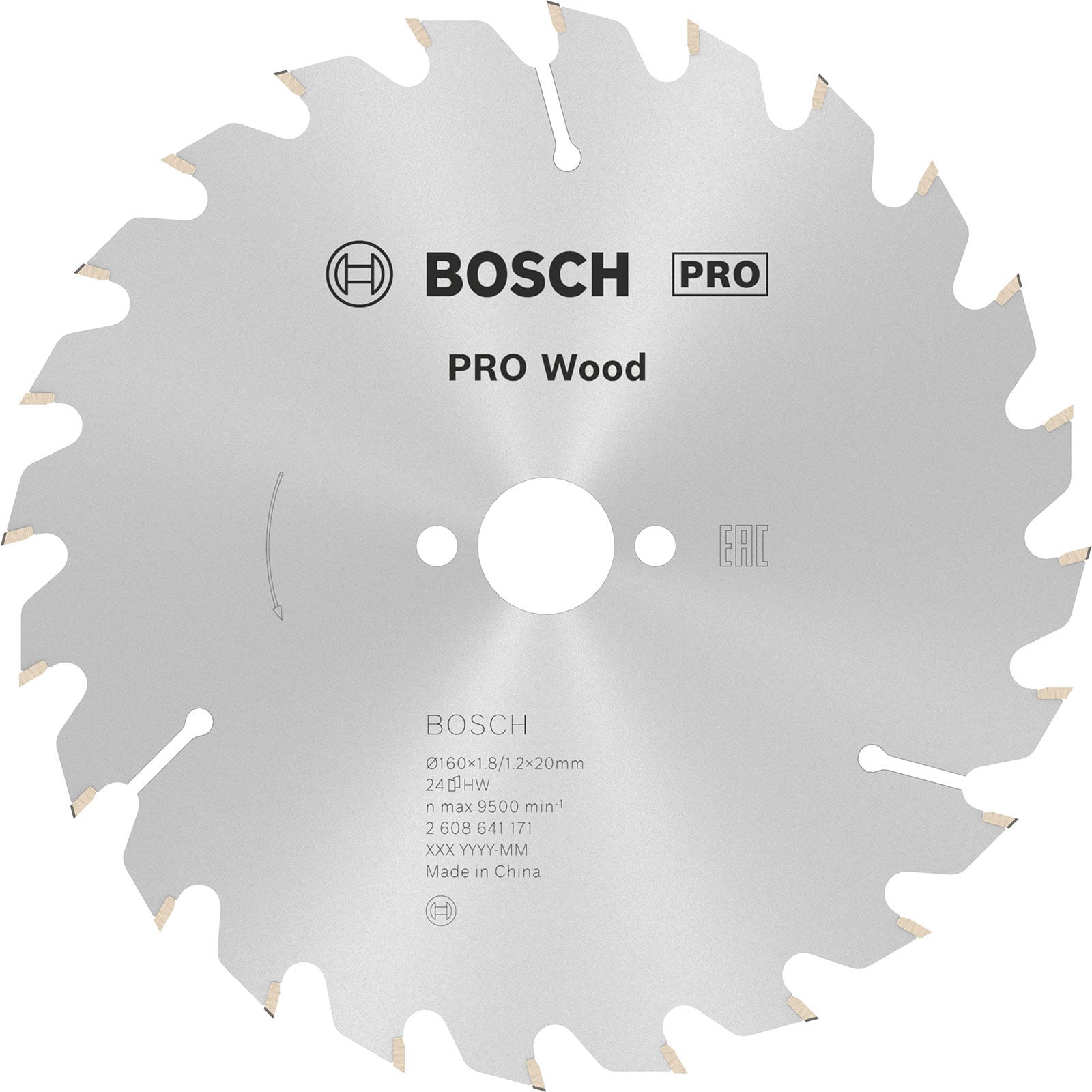 Bosch PRO Wood Kreissägeblatt 160 x 1,8 x 20 mm - 2608641171