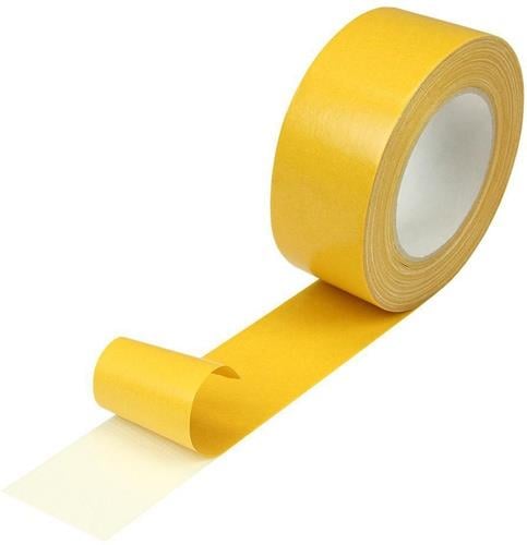 Messeklebeband doppelseitig Breite 50mm L.25m S.250µ gelb Baumwollzellgewebe