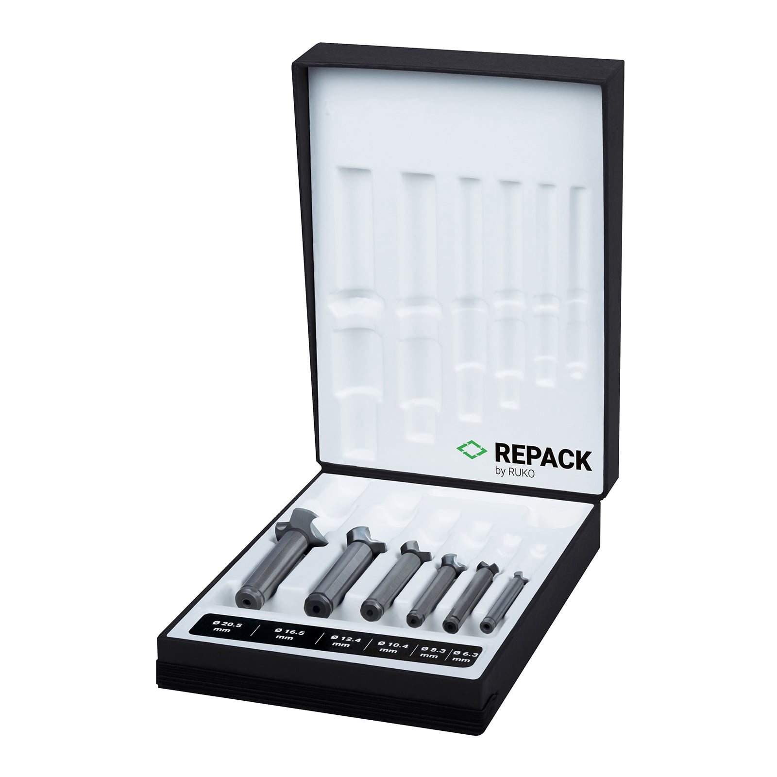 RUKO ULTIMATECUT Kegel- und Entgratsenker-Satz 3S HSSE-Co 5 DIN 335 Form C 90° in REPACK 6 teilig - 102790ERK