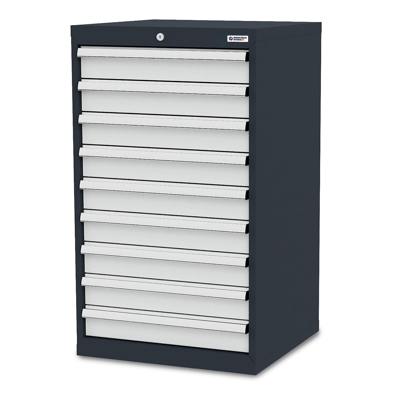 WS24 Schubladenschrank Schubladen: 9 x 100 B x T x H 600 x 575 x 1020 mm - WS24-100204
