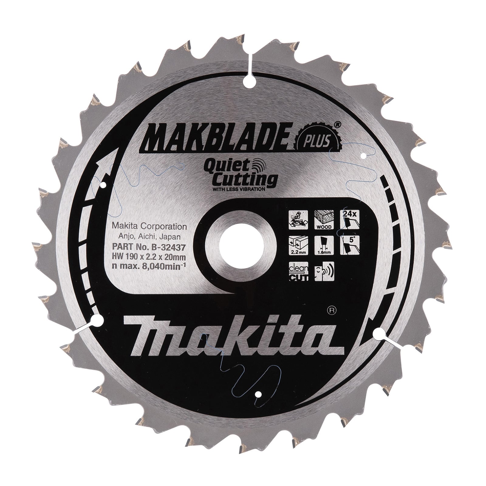 Makita MAKBLADE+ Sägeblatt 190x20x24Z - B-32437