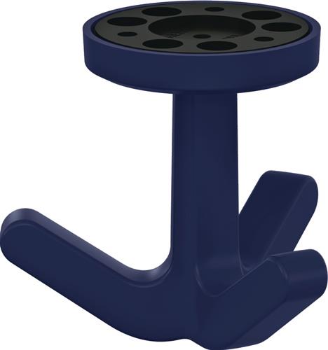 Dreifachhaken Ser.477 matt,elastisch 50 stahlblau H.69mm D.51mm HEWI