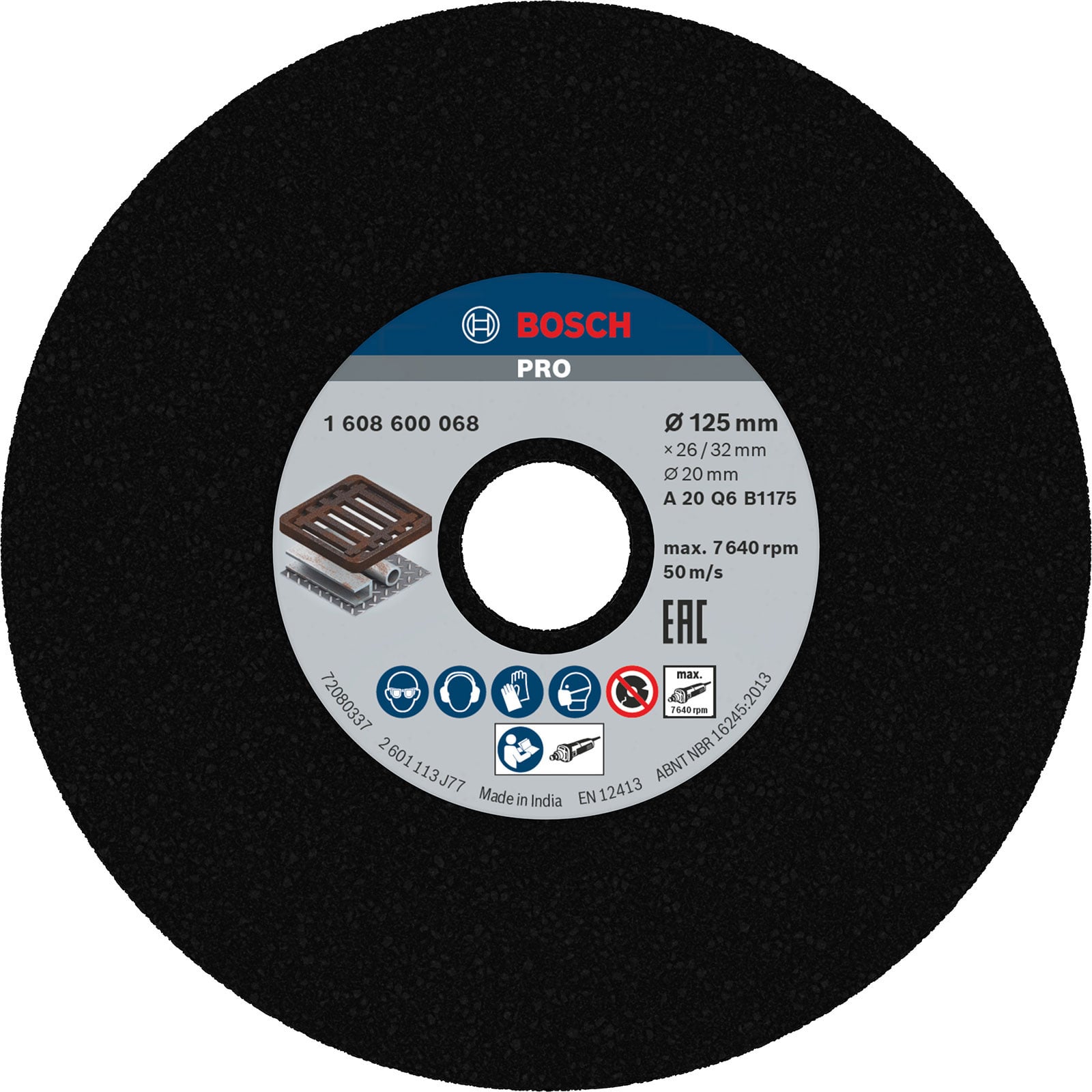 Bosch PRO Metal Schleifscheibe 125 x 26 x 20 mm G20 - 1608600068