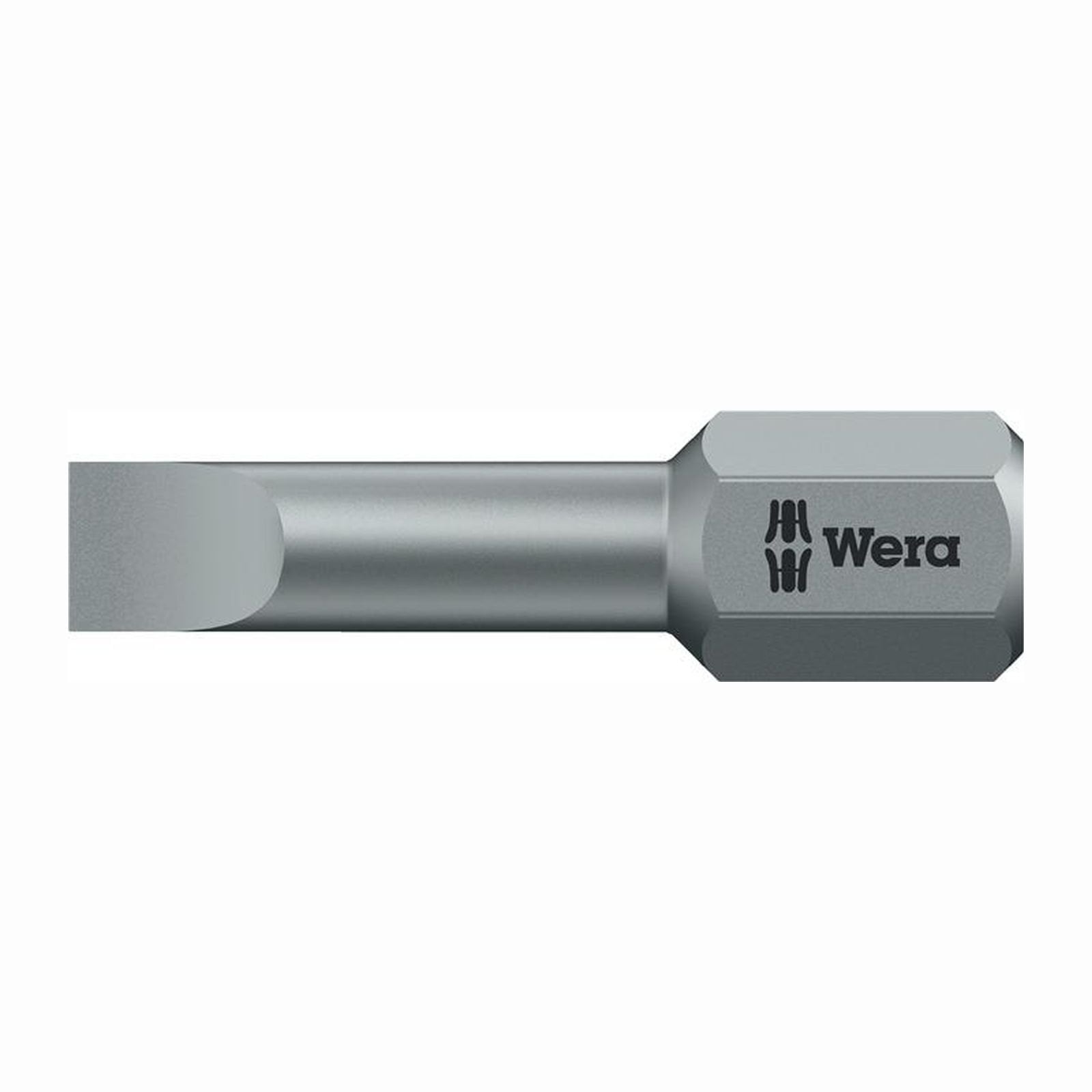 Wera Bit 800/1 TZ für Schlitzschrauben 4 mm Länge 25 mm 1/4″ C6,3 0,5 mm zähhart Torsionszone - 5056203001
