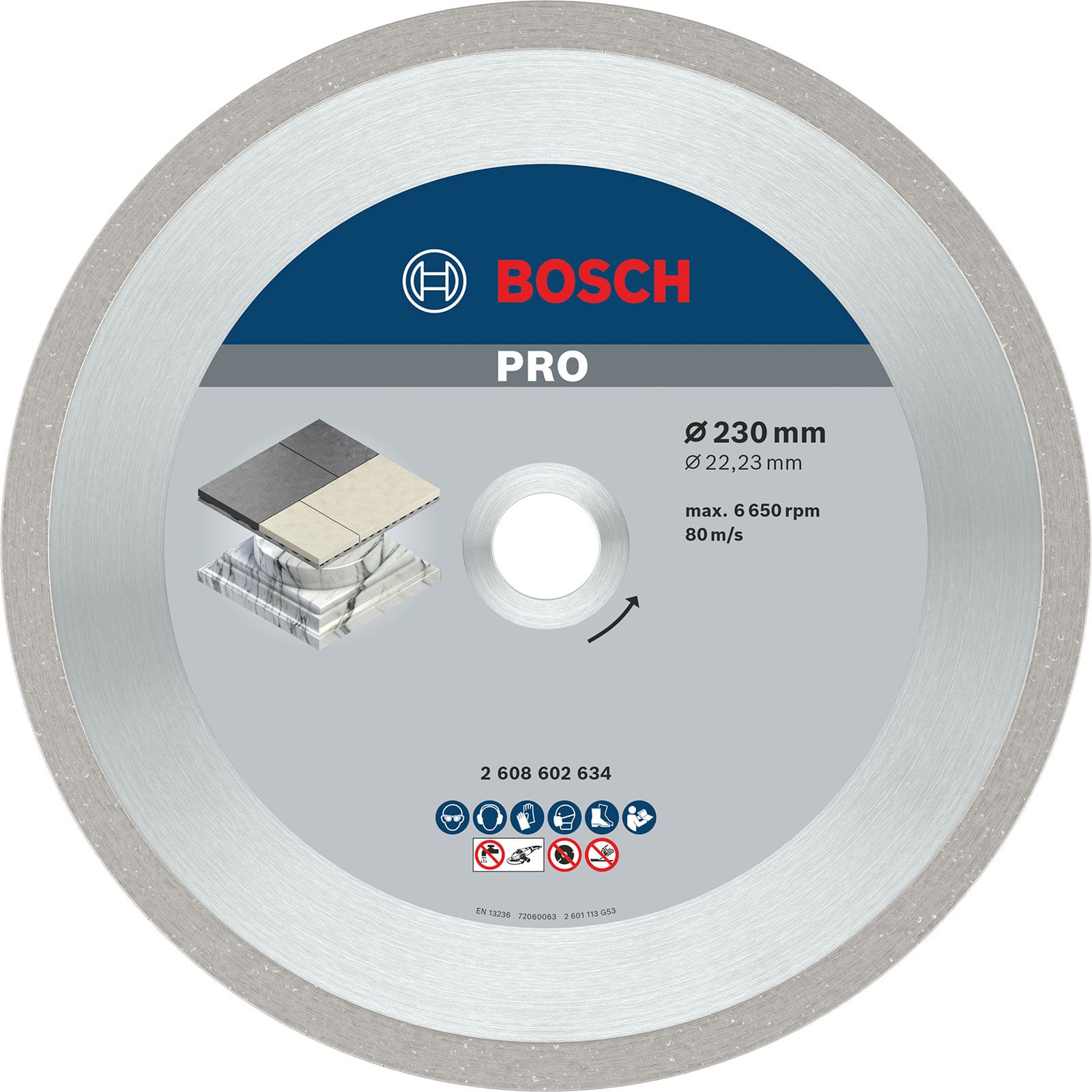 Bosch PRO Ceramic Diamanttrennscheibe 230 x 22,23 mm - 2608602634