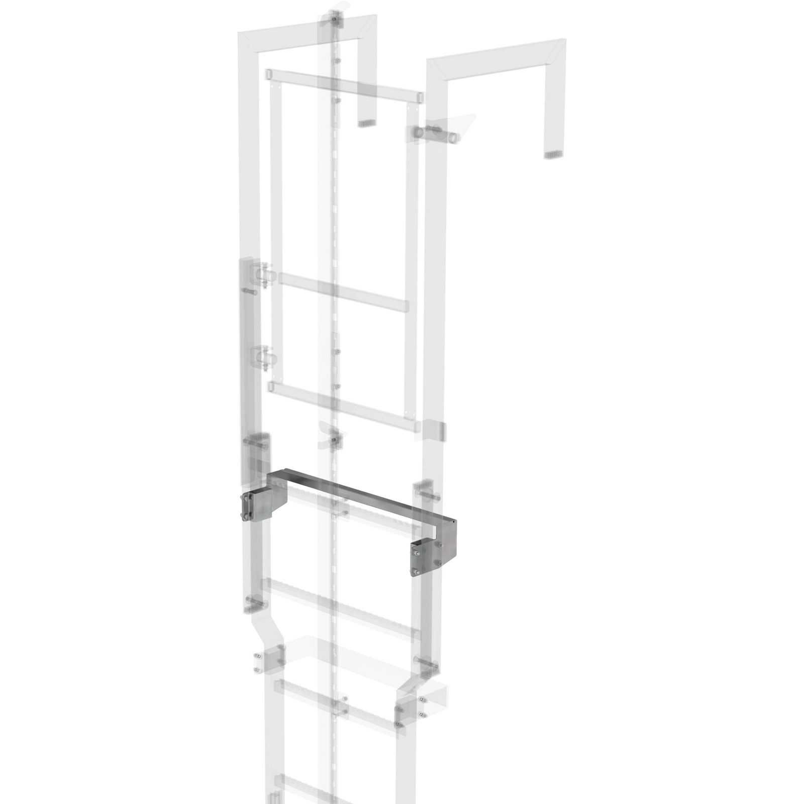 Günzburger Steigtechnik Ausstiegstritt Stahl-verzinkt 620 mm