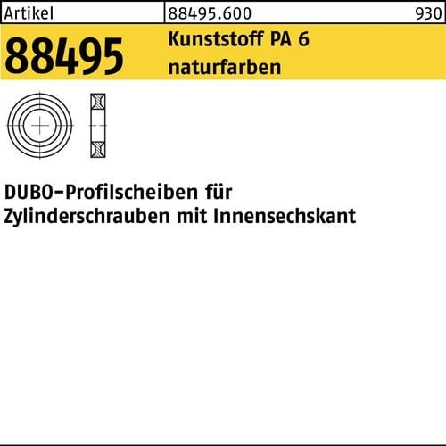Profilscheibe R 88495 f.Zylinderschrauben 301 - M6x2,5 PA 6 natur 100St. DUBO