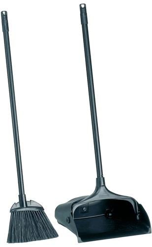 Rubbermaid Standmüllschaufel Stiel mit Schaufel und Besen - FG253100BLA/FG637400BLA