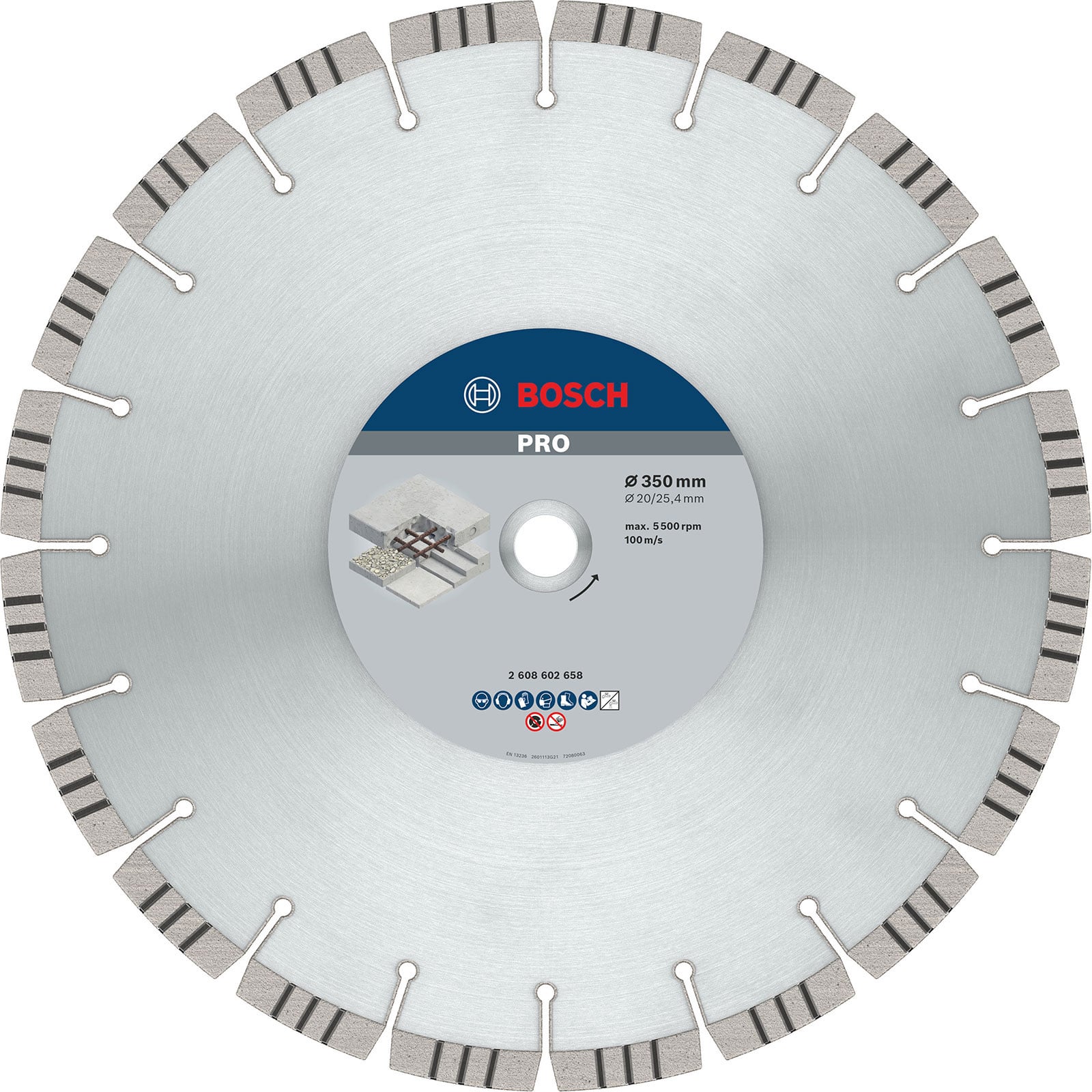 Bosch PRO Concrete Diamanttrennscheibe 350 x 20/25,4 mm - 2608602658