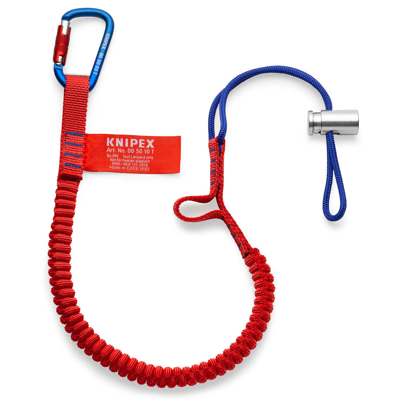 Knipex Fangleine 6kg + Materialkarabiner - 005012TBK