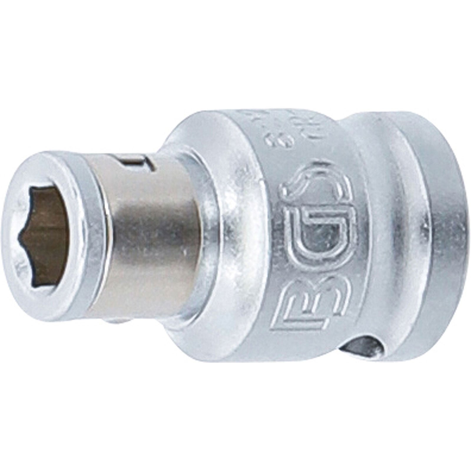 BGS Bit-Adapter mit Haltekugel Innenvierkant 10 mm (3/8") Innensechskant 6,3 mm (1/4") - 8225