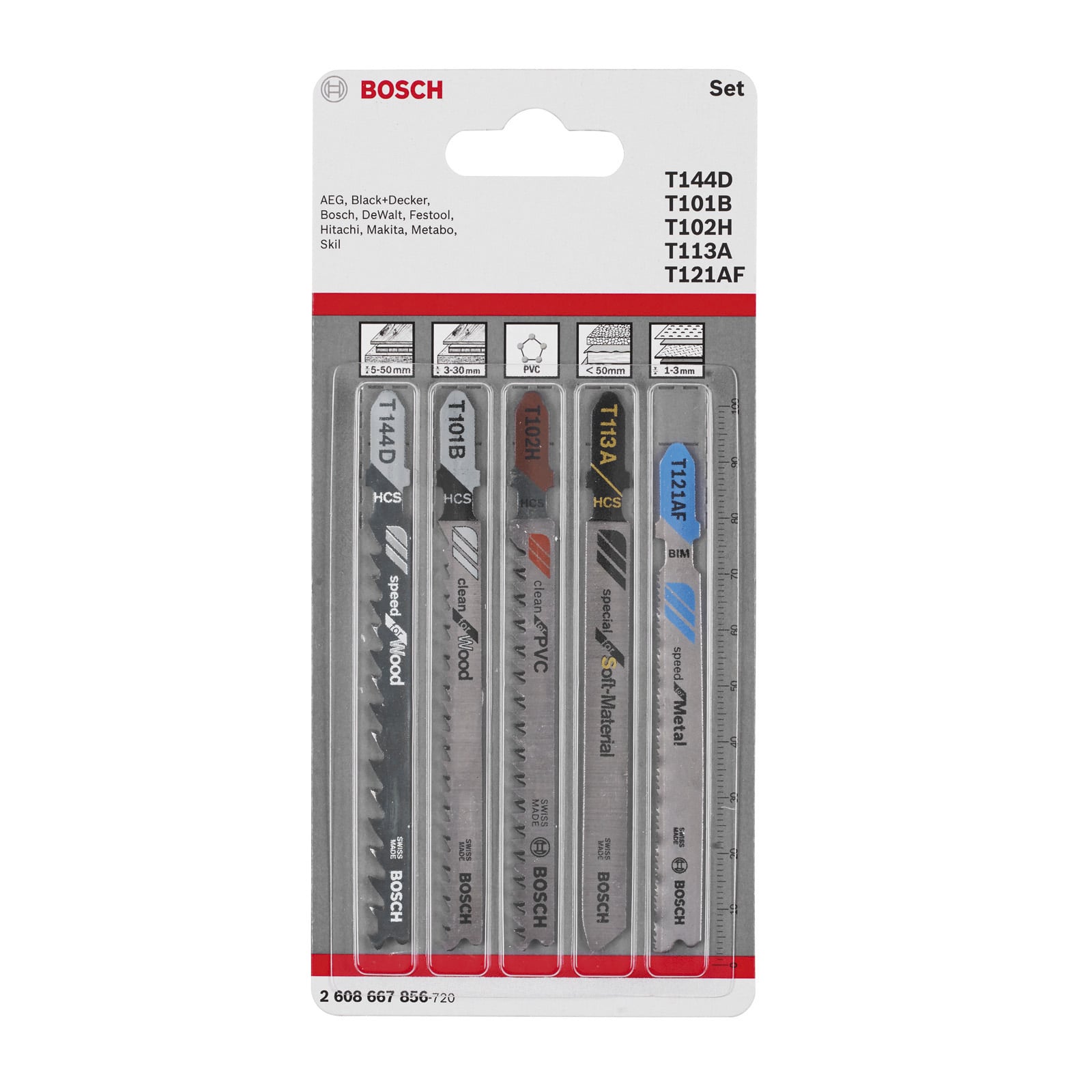 Bosch Stichsägeblatt-Set Allrounder 5tlg. - 2608667856