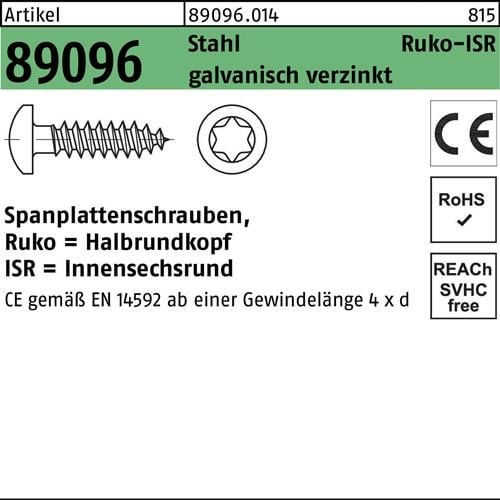 Spanplattenschraube R 89096 HAKO ISR 4,5x45-T20 Stahl galv.verz. 500St.