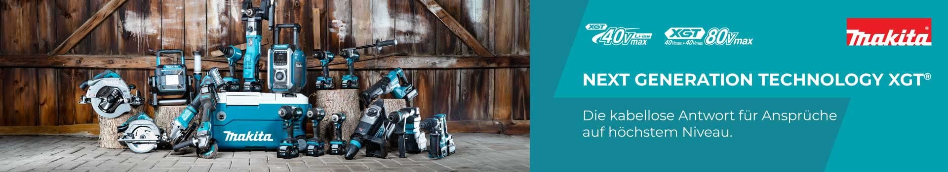 Makita XGT Werkzeugreihe – kabellose Technologie für höchste Ansprüche