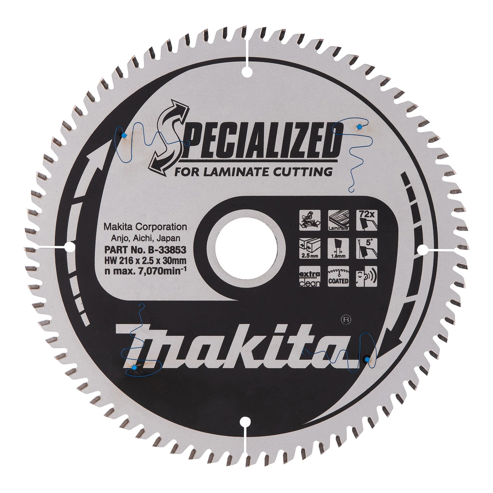 Makita SPECIALIZED Sägeblatt 216x30x72Z - B-33853