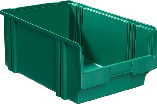 LA-KA-PE Sichtlagerkasten L 500 / 450 x B 300 x H 200 mm grün - LK1B GRÜN