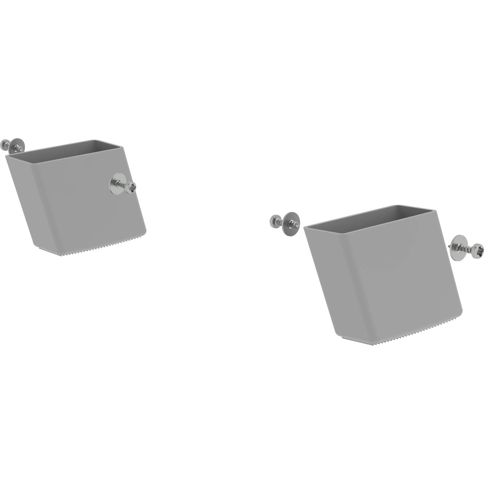 Günzburger Steigtechnik 2x Montageset Außenschuh für Holzleiter 60 x 23 mm - 019619