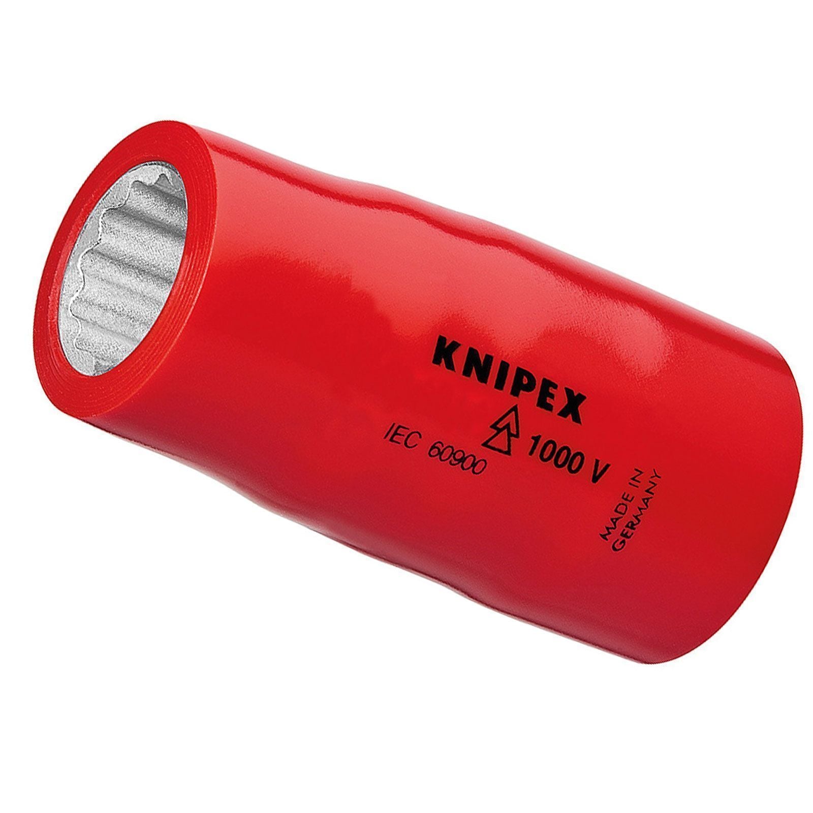 Knipex 1x Steckschlüsseleinsatz (Doppel-Sechskant) mit Innenvierkant 1/2" - 98477/8"